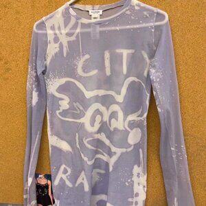Acne Studios City Rat Lilac Sheer Top